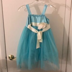 Zunie blue flower girl dress
